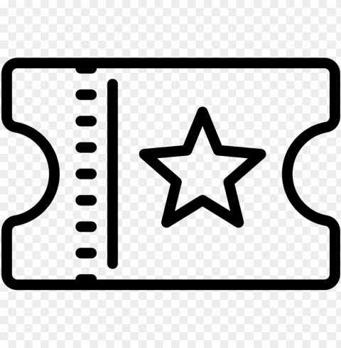 movie ticket icon - clip art star outline PNG download free
