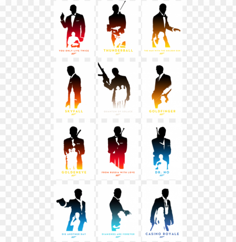moving clipart james bond - james bond minimalist posters PNG Isolated Subject with Transparency