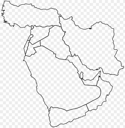 moyen orient politique images 582 x - blank map of the middle east without border Isolated Graphic with Transparent Background PNG