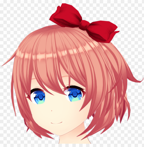 Moyonote Doki Doki Literature Club Mmd Models Clear Background PNG Isolated Design