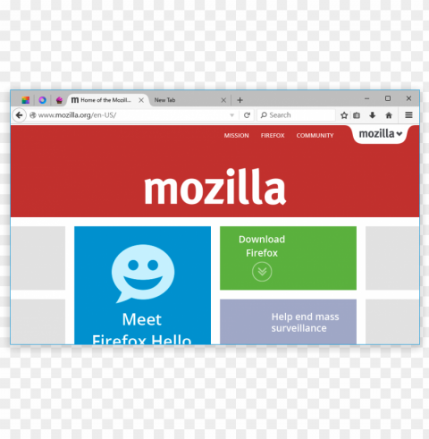 mozilla publishes a new concept of firefox for windows PNG transparent backgrounds
