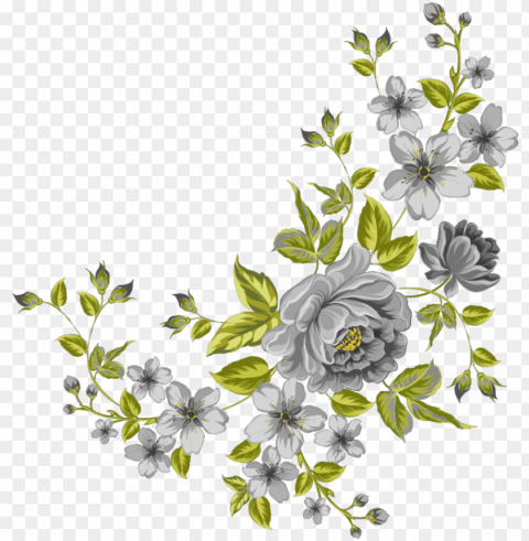 #mq #grey #green #flowers #garden #nature - clipart flowers Isolated Artwork in HighResolution PNG