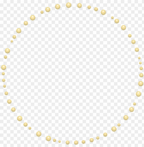 mq yellow pearls round frame frames border borders - cercle pointillé rond illustrator Transparent PNG images for graphic design