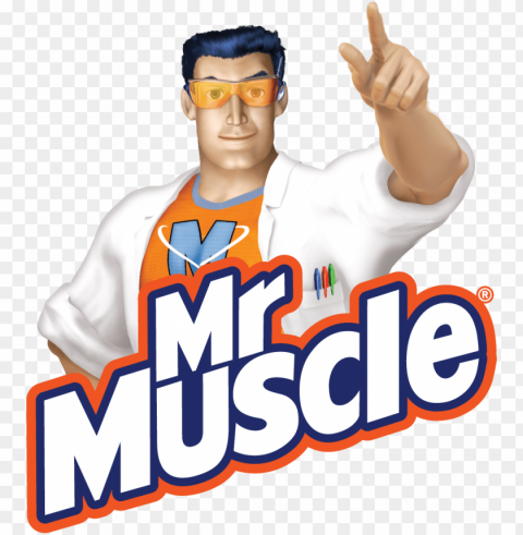 mr muscle logo PNG pictures with no backdrop needed