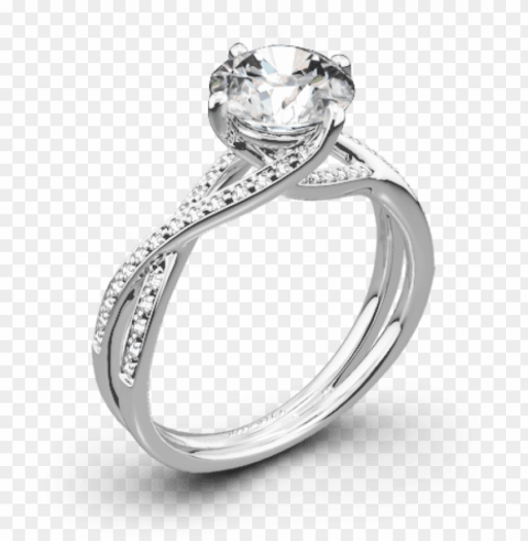 mr1394 fabled diamond engagement ring - solitaire diamond ring diamond band 1 carat PNG images without subscription