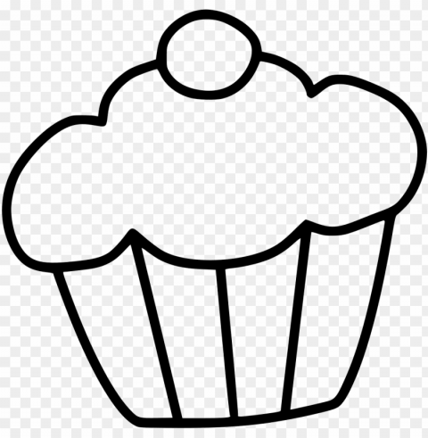 muffin cake dessert sweet comments - dawing of cake Isolated Element in HighQuality PNG