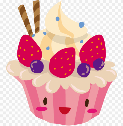 muffin clipart birthday cupcake - cartoon cute birthday cake Clear PNG graphics free