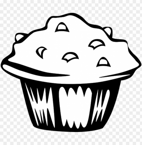 muffin fast food bakery dessert bread snac - black and white muffin Transparent PNG images wide assortment