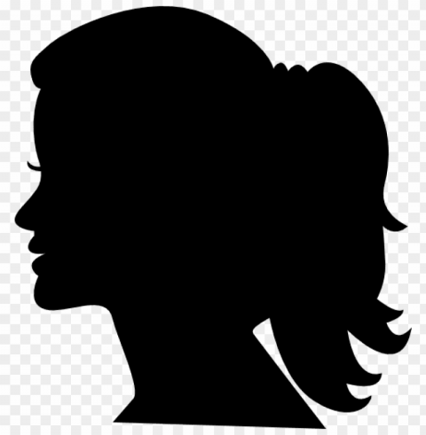 mujer de perfil Isolated Graphic on Clear Background PNG