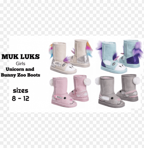 muk luks ivory luna unicorn boot-kids PNG for mobile apps