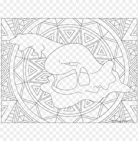 muk pokemon - pikachu coloring pages adult PNG images with alpha transparency bulk
