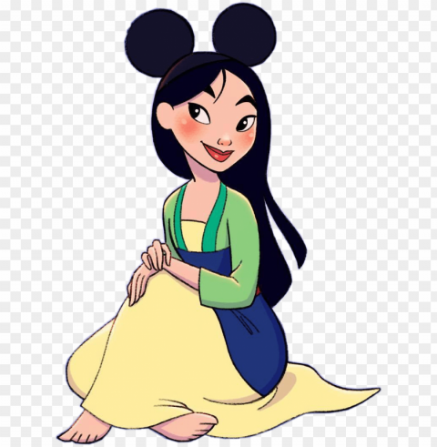 mulan cute drawing PNG images with alpha transparency diverse set