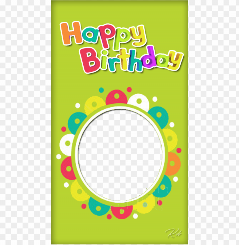multicolor birthday frame - invitation card happy birthday with party Isolated Character on HighResolution PNG