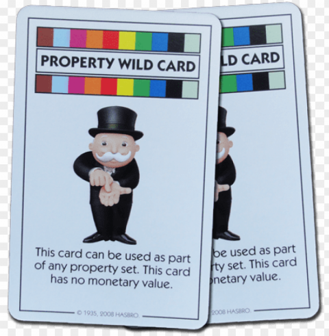 multicolor wildcard card - funskool - monopoly deal card game Transparent Background Isolation of PNG