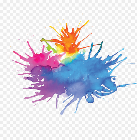 multicolored watercolor splash stain background - stai PNG Image Isolated on Transparent Backdrop
