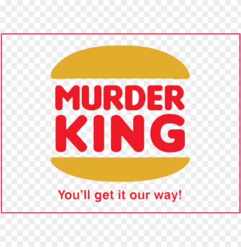 murder king fast food logos logo food 80s stuff - old burger ki Transparent PNG Isolated Element with Clarity