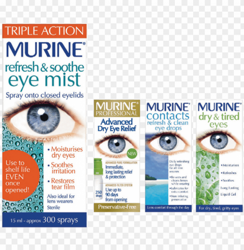 Murine Dry  Tired Eyes Eye Drops 15ml PNG Transparent Artwork
