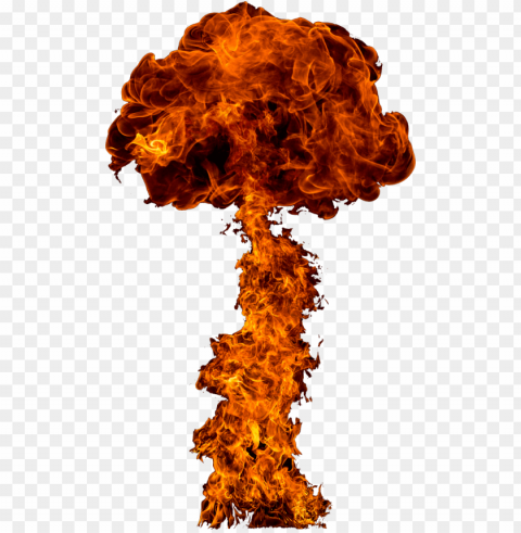 mushroom cloud explosion Isolated Graphic with Clear Background PNG