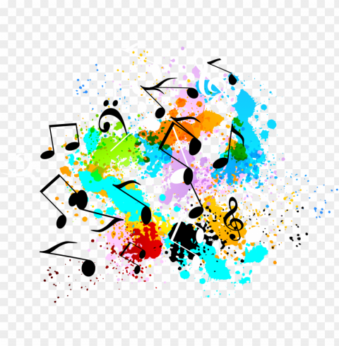 music graffiti symbol musical color decoration banner - music graffiti PNG transparent graphics for download
