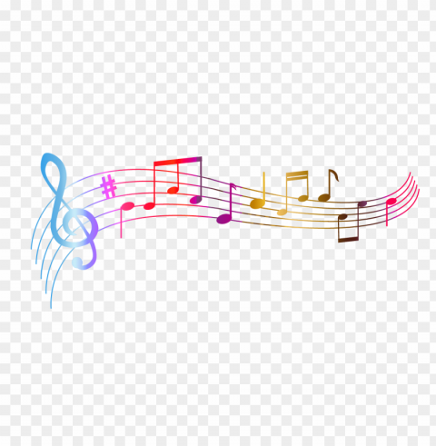 music notes colourful HighResolution Transparent PNG Isolated Graphic