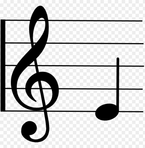 music notes images free download note clef - treble clef notes e Transparent PNG Isolated Object with Detail