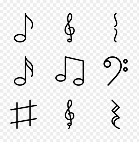 Music Notes Symbols PNG Image With Clear Isolation