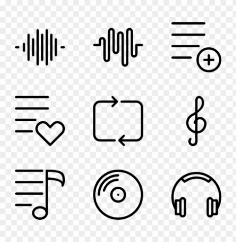 music player icon PNG images with no background free download