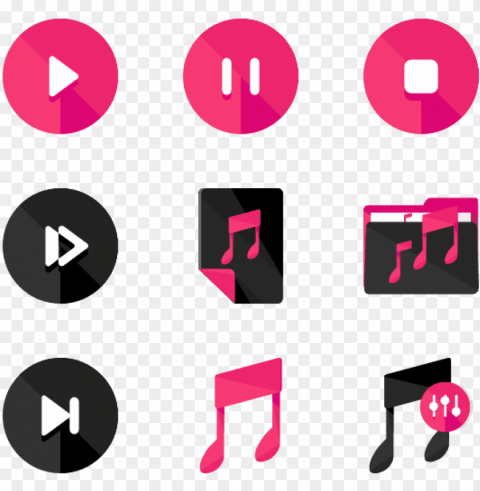 music player icons - music player icon ClearCut Background Isolated PNG Design
