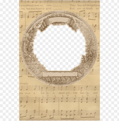 music vintage frames CleanCut Background Isolated PNG Graphic
