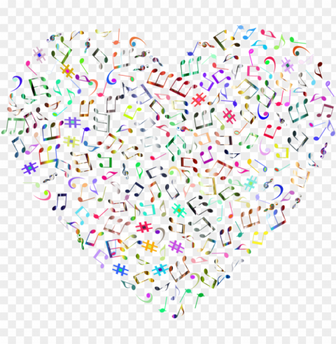 musical note musical theatre art poster - music heart background PNG Image Isolated with Transparent Detail