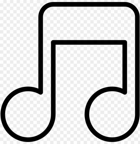 musical note outline comments - music note outline clipart PNG Image Isolated with Clear Transparency