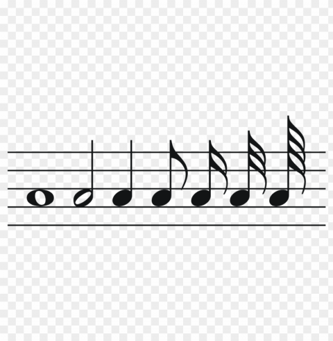 musical notes large to small PNG images with alpha channel diverse selection