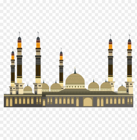 muslim arabic mosque masjid vector illustration Transparent PNG images for digital art