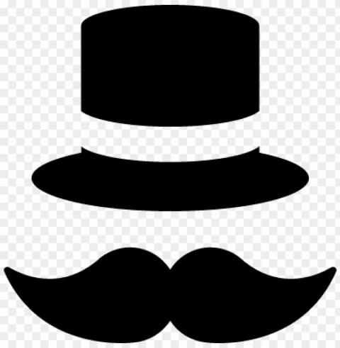 mustache and top hat vector - top hat and mustache clipart Transparent design PNG