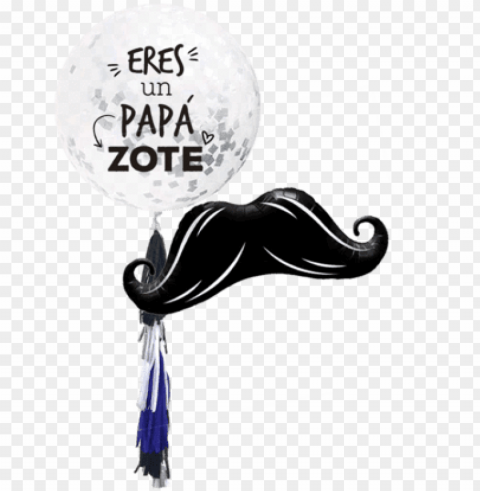 mustache - baby shower party balloons decoration kit Transparent Background Isolated PNG Art