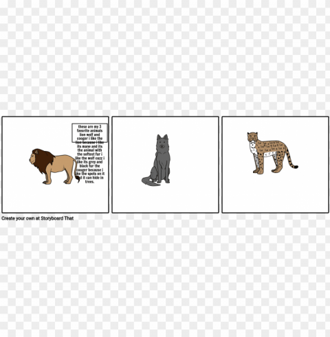 my 3 favorite animals - black cat Transparent Background Isolated PNG Illustration