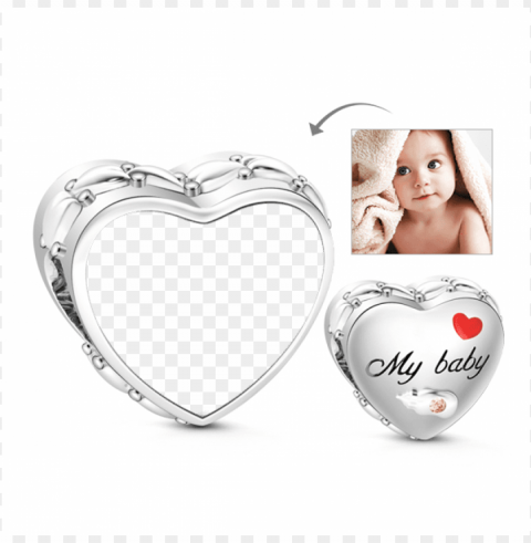 my baby is angelmade of 925 sterling silver uniquely - heart Isolated Character with Transparent Background PNG
