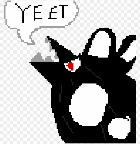 my best drawing of a black and white wolf howling yeet - cartoo Isolated Icon in HighQuality Transparent PNG