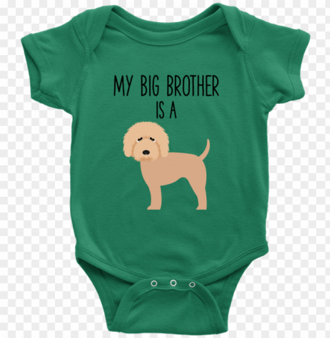 my big brother is a goldendoodle labradoodle baby onesie Isolated Icon on Transparent Background PNG