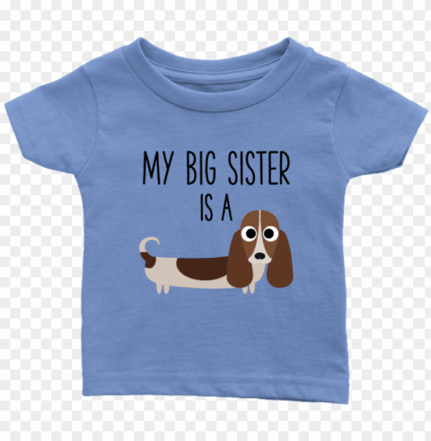 my big sister is a basset hound baby t-shirt funny - baby onesie funny quote throw u Clear PNG graphics