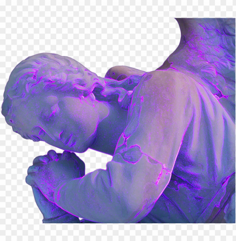 my edit - aesthetic purple statue Transparent Background Isolated PNG Item