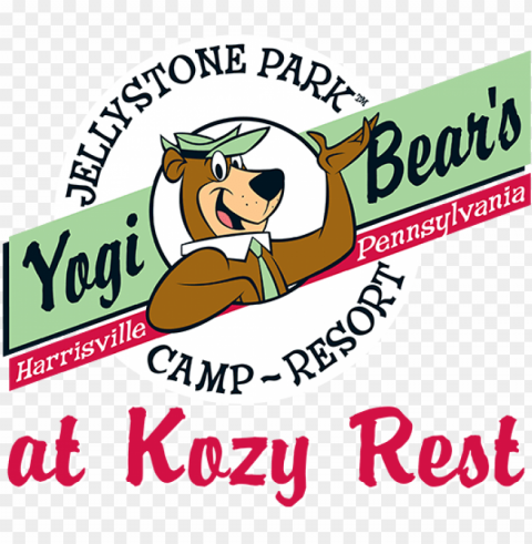 my family had the chance to stay at jellystone park - yogi bear campground logo PNG with Transparency and Isolation