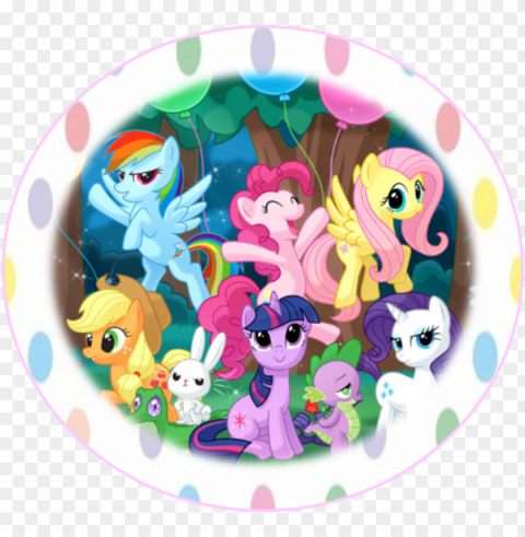 my little pony edible image cake topper icing decoration - little pony friendship is magic Isolated Graphic on Transparent PNG