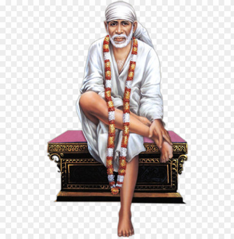 My Sai World Is Devoted To Shiridi Sai Babas Values - Sai Baba Images Isolated PNG Element With Clear Transparency