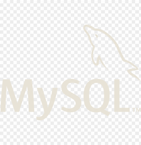mysql clear - mysql logo white Transparent PNG Isolated Illustrative Element