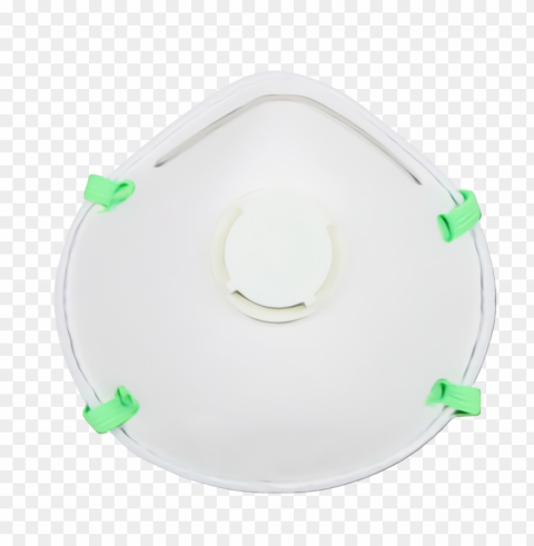 N95 Surgical Mask doctor White green ceiling headgear circle Transparent Cutout PNG Graphic Isolation