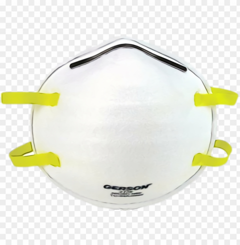 N95 Surgical Mask White yellow personal protective Transparent PNG Graphic with Isolated Object