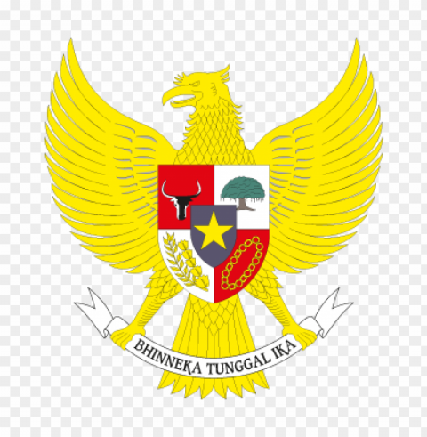 national emblem of indonesia vector logo Transparent PNG Isolated Item with Detail