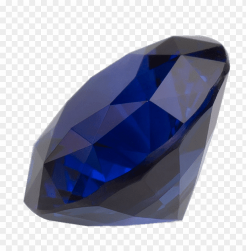 natural blue sapphire PNG Illustration Isolated on Transparent Backdrop