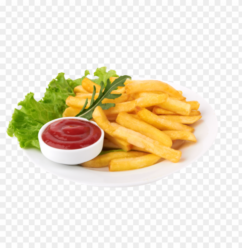 nch fries on plate with ketchup hd PNG with no background required